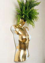 Gold Anatomy Vase - Women's Body Design Flower Pot