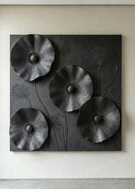 Minimalist Flower - Modern Wall Relief