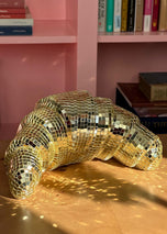 Abstract Gold Mosaic Decorative Sculpture