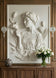 Neoclassical Rose and Tulip Motif Wall Art