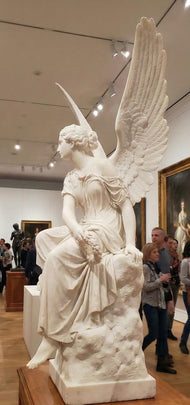 Sitting Angel of Victory Ancient Period Style Large Size Sculpture