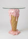 Decorative Ice Cream Concept Glass Coffee Table
