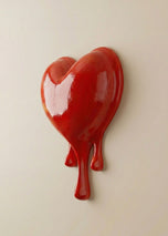 Flowing Love Heart Statue Elegant Romantic Decorative Sculpture