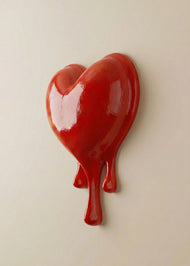 Flowing Love Heart Statue Elegant Romantic Decorative Sculpture