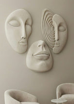 Surrealist Faces 3-Piece Wall Panel