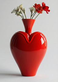 Heart Vase Full of Love Red – Romantic Decorative Flower Vase