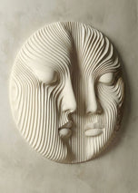 Organic Layers Abstract Face Relief