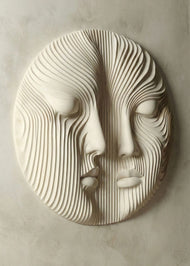 Organic Layers Abstract Face Relief
