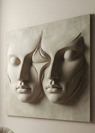 Faces Relief Wall Art – Modern Abstract Wall Sculpture