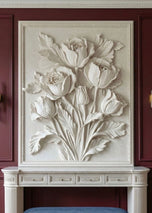Baroque Style Flower Relief Board