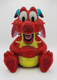 Luxury Stone Embroidered Dog Statue