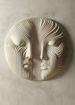 Organic Layers Abstract Face Relief