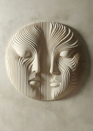 Organic Layers Abstract Face Relief