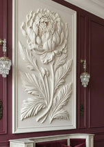 White Peony: Classic Wall Relief