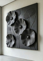 Minimalist Flower - Modern Wall Relief