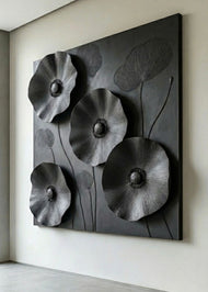Minimalist Flower - Modern Wall Relief