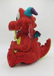 Luxury Stone Embroidered Dog Statue