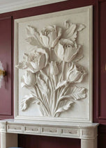 Baroque Style Flower Relief Board