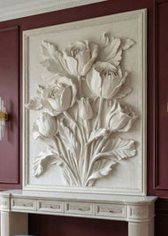 Baroque Style Flower Relief Board
