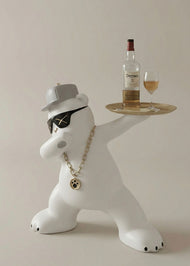 Bear Waiter With Hat Side Table
