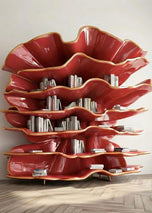 Luxury Flower Design Wall Bookcase