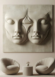 Faces Relief Wall Art – Modern Abstract Wall Sculpture