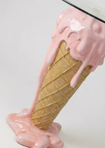 Decorative Ice Cream Concept Glass Coffee Table