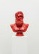 Ancient Greek God Bust - Red Decorative Sculpture