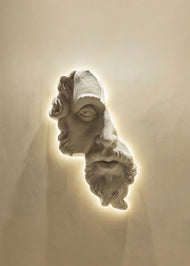Mythological Mask - Illuminated Wall Object